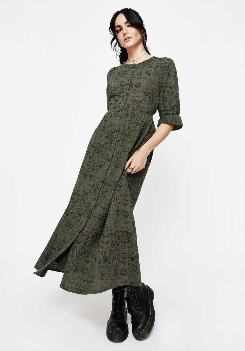 Taddea Cotton Button Up Midaxi Dress