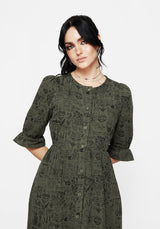 Taddea Cotton Button Up Midaxi Dress