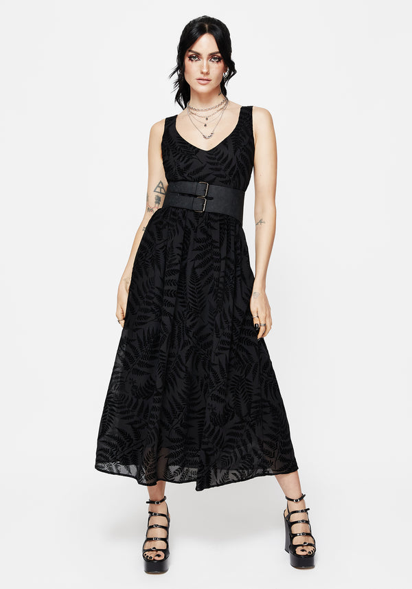 Lunafern Fern Print Cami Midaxi Dress