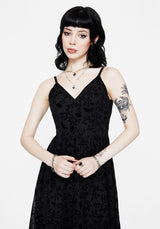 Faustina Flocked Chiffon Maxi Cami Dress