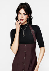 New Age Halter Neck Pinafore Midi Dress