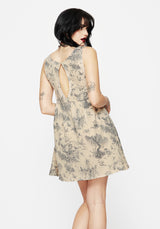 Maypole Cotton Print Mini Smock Dress