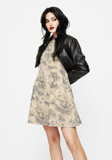 Maypole Cotton Print Mini Smock Dress