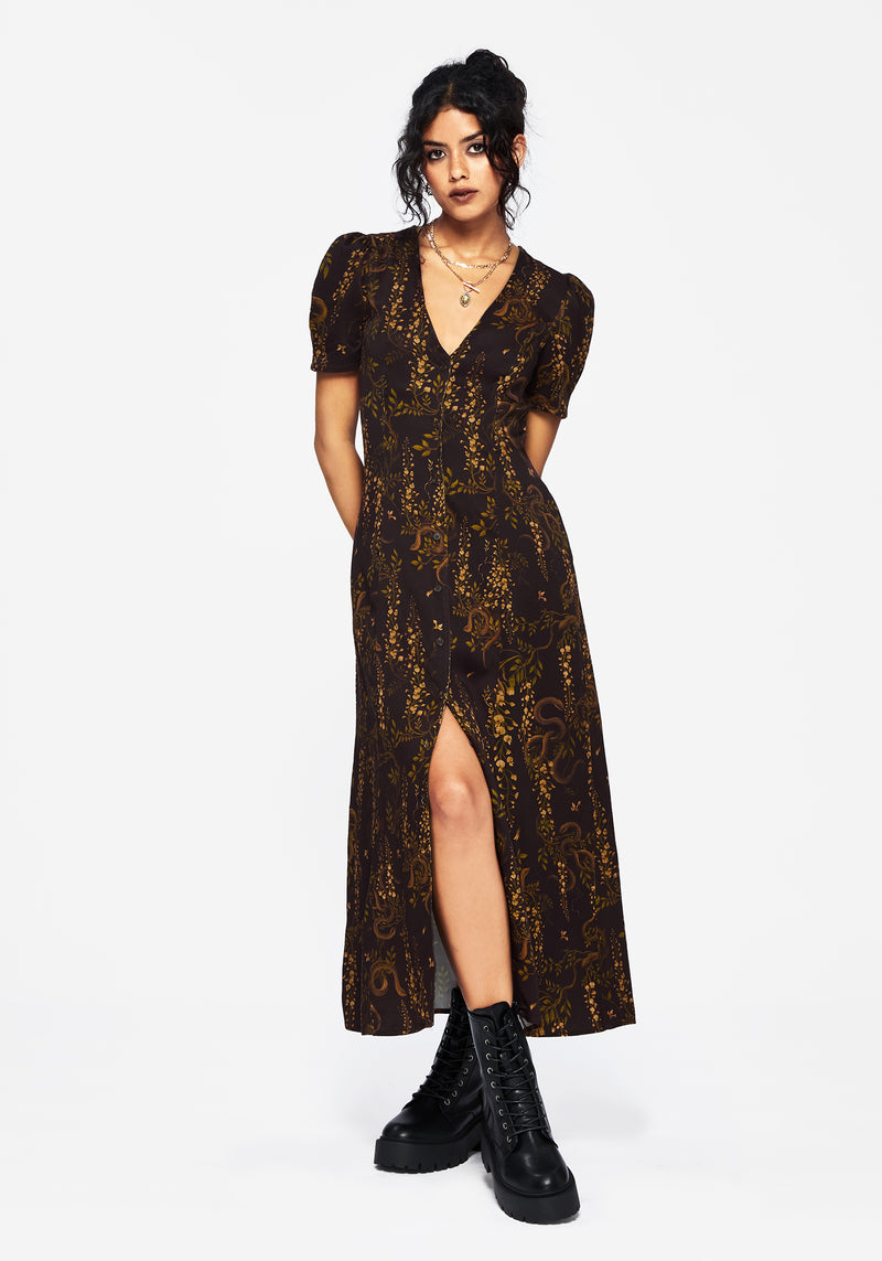 Azazel Snake Printed Midaxi Dress