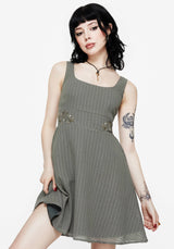 Koax Cotton Embroidered Pinafore Mini Dress