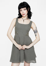 Koax Cotton Embroidered Pinafore Mini Dress