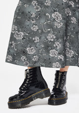 Meadow Floral Serpent Print Midaxi Skirt