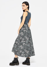 Meadow Floral Serpent Print Midaxi Skirt