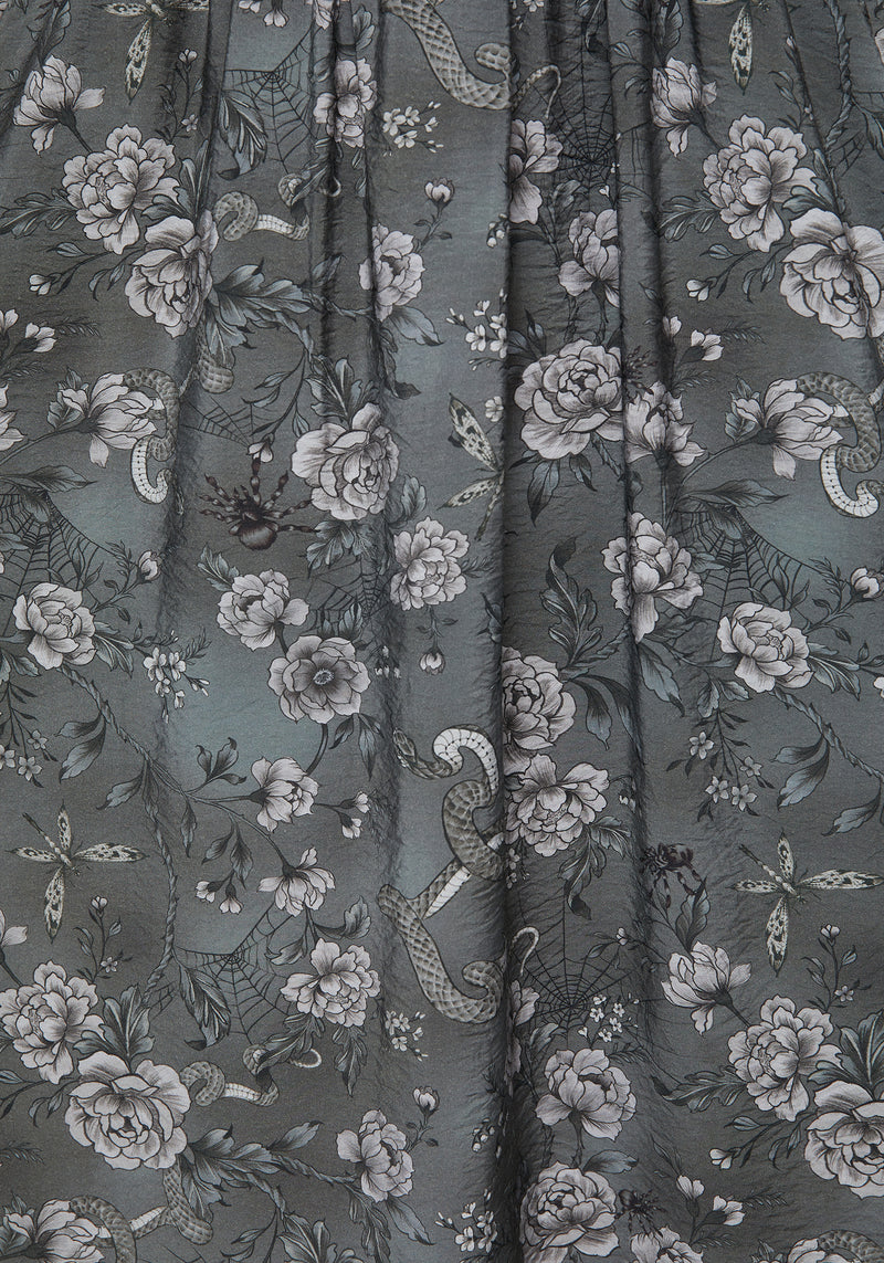 Meadow Floral Serpent Print Cami Midi Dress