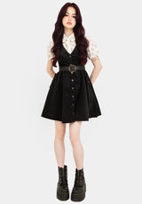 Iris Button Up Pinafore Mini Dress