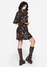 Luthien Shoulder Button Detail Mini Smock Dress