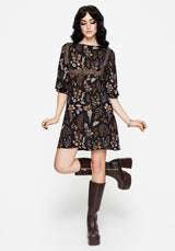 Luthien Shoulder Button Detail Mini Smock Dress