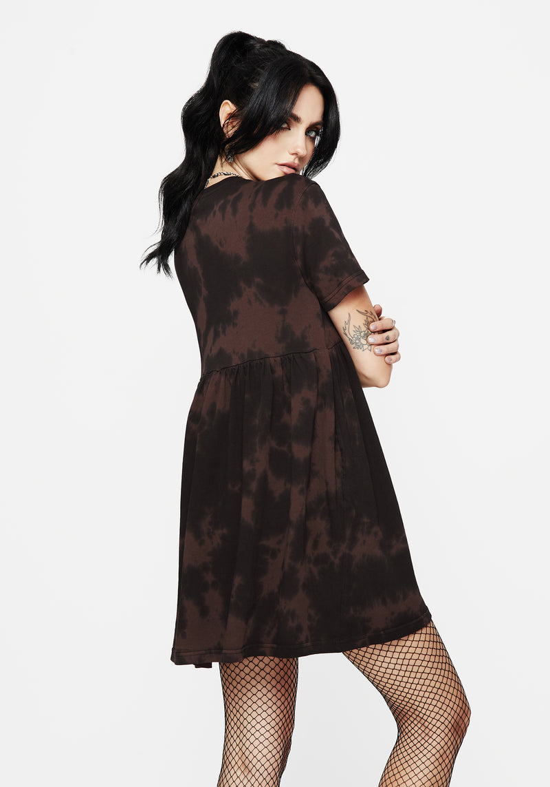 Mercury Tie Dye Cotton Mini Skater Dress