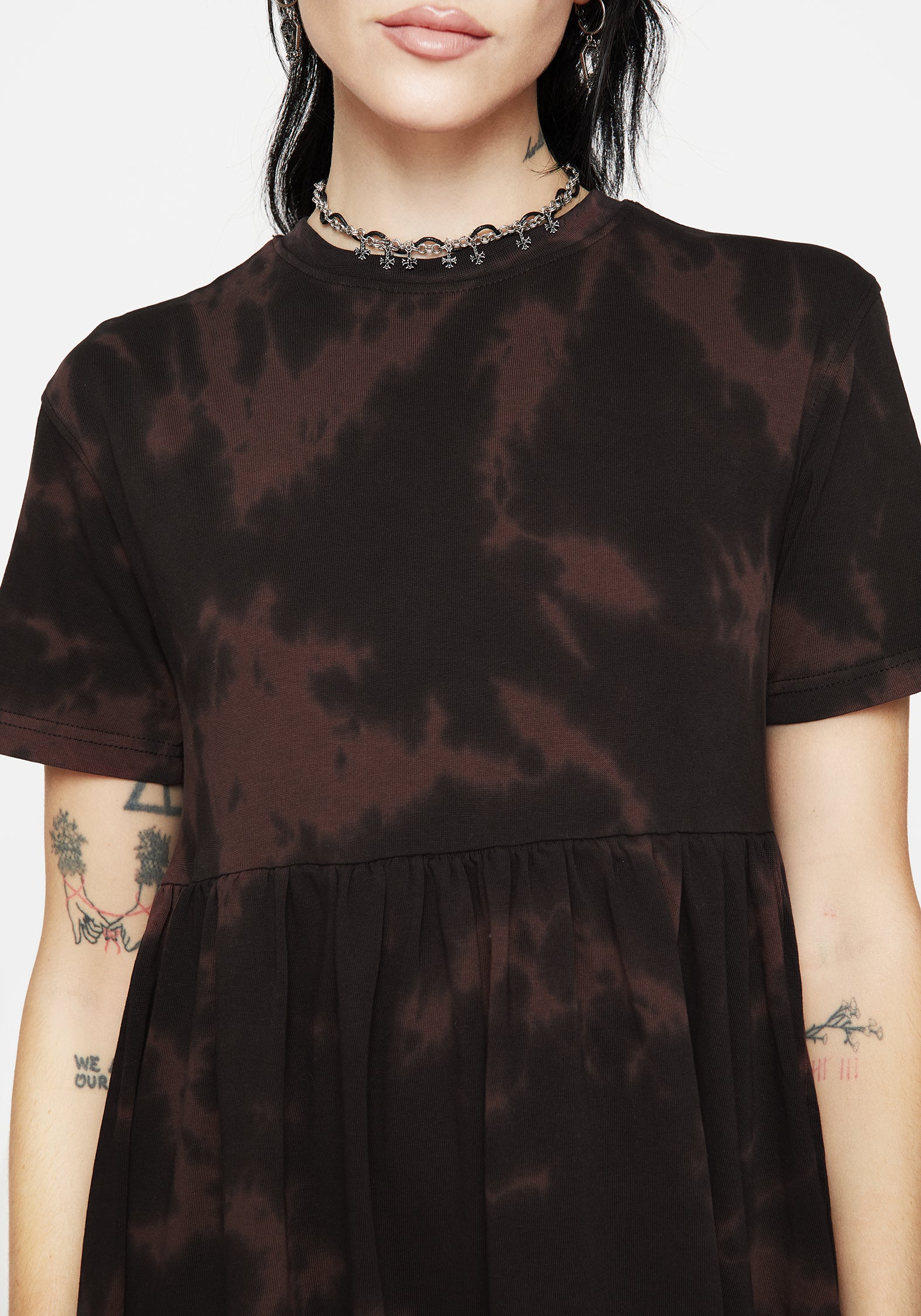 Mercury Tie Dye Cotton Mini Skater Dress
