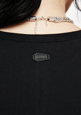 Fright Cotton Pentagram Embroidered Maxi Dress