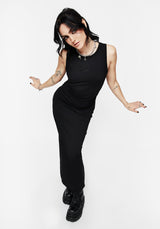 Fright Cotton Pentagram Embroidered Maxi Dress