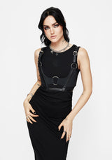 Fright Cotton Pentagram Embroidered Maxi Dress