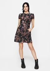 Eloise Floral Butterfly Print Mini Dress