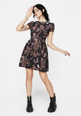 Eloise Floral Butterfly Print Mini Dress