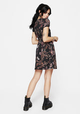 Eloise Floral Butterfly Print Mini Dress