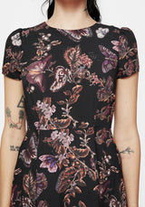 Eloise Floral Butterfly Print Mini Dress