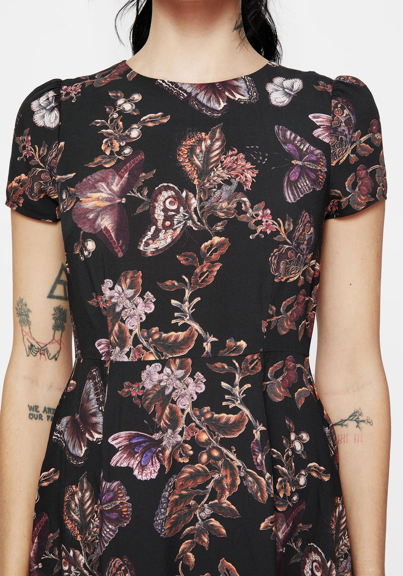 Eloise Floral Butterfly Print Mini Dress