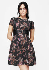Eloise Floral Butterfly Print Mini Dress
