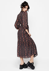 Isola Paisley Shift Midaxi Dress
