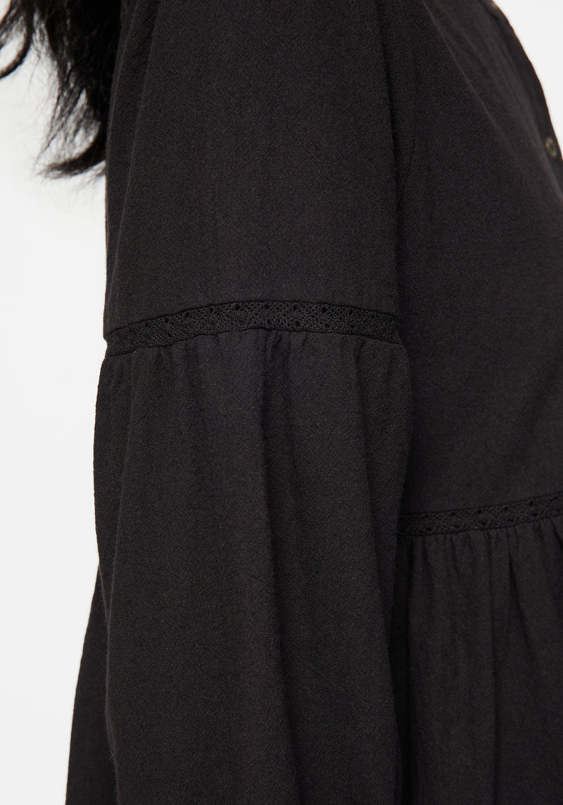 Marigold Cotton Button Up Smock Mini Dress