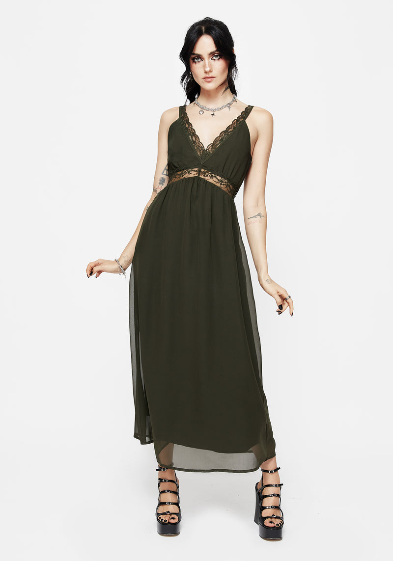 Idalia Lace Insert Cami Midi Dress