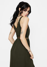 Idalia Lace Insert Cami Midi Dress