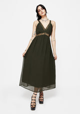 Idalia Lace Insert Cami Midi Dress