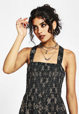 Poem Moth Print Cami Midaxi Dress