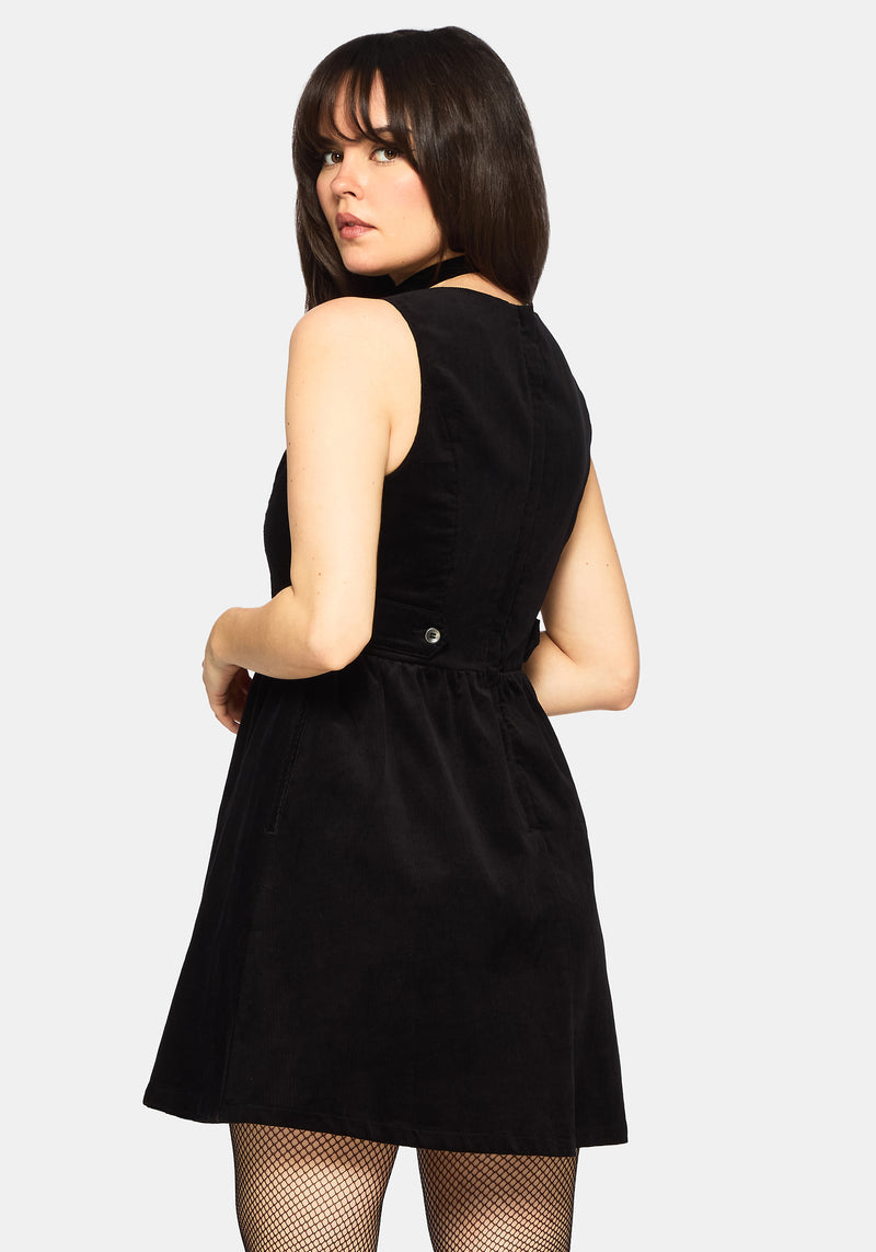 Mournia Cord Button Up Mini Dress