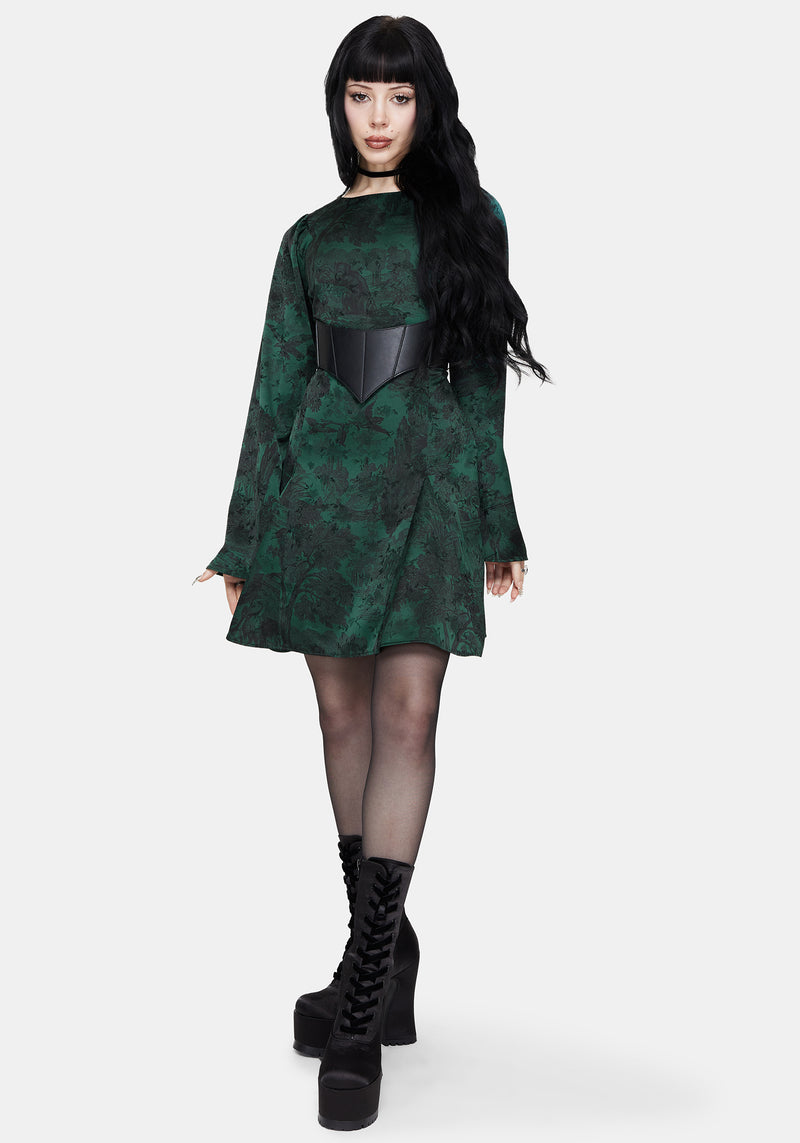 Solara Toile Print Mini Dress