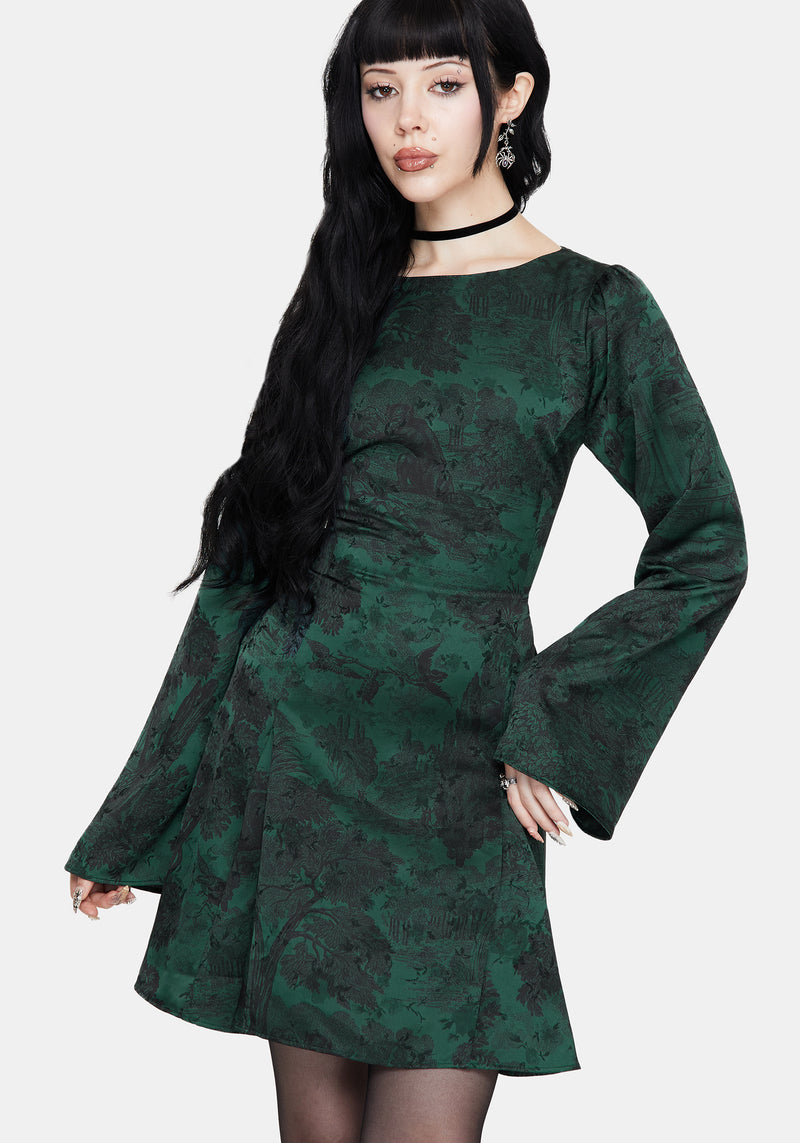 Solara Toile Print Mini Dress