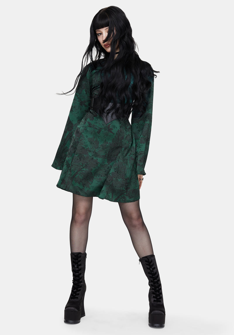 Solara Toile Print Mini Dress