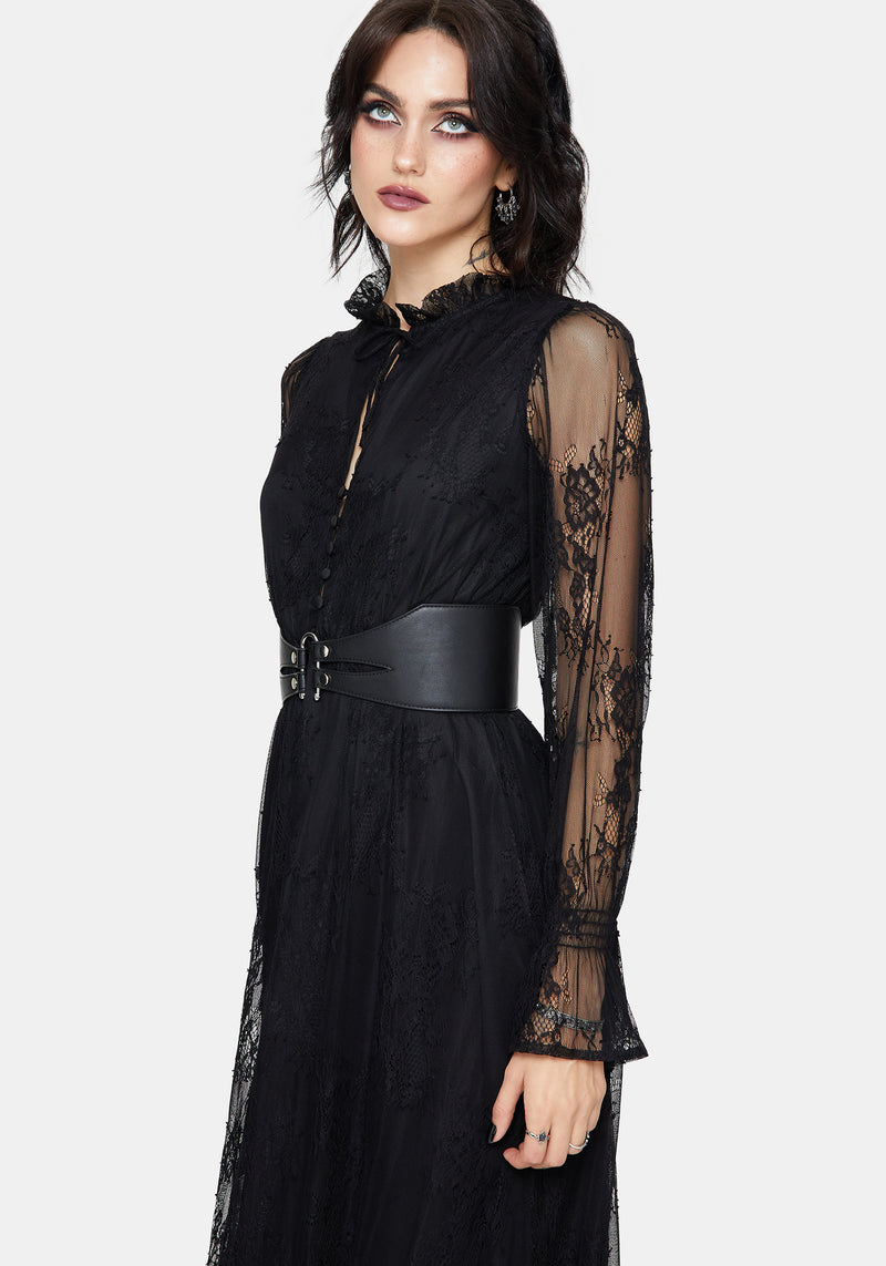 Bertha Lace Tiered Long Sleeve Maxi Dress