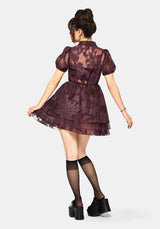 Spectre Layered Mini Shirt Dress - Burgundy