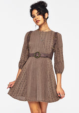 Summerisle Cotton Broderie Detail Mini Smock Dress