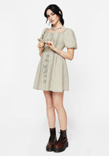 Caustic Cotton Frill Mini Dress