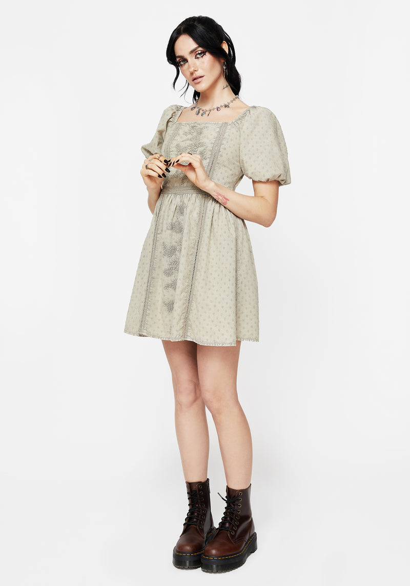 Caustic Cotton Frill Mini Dress