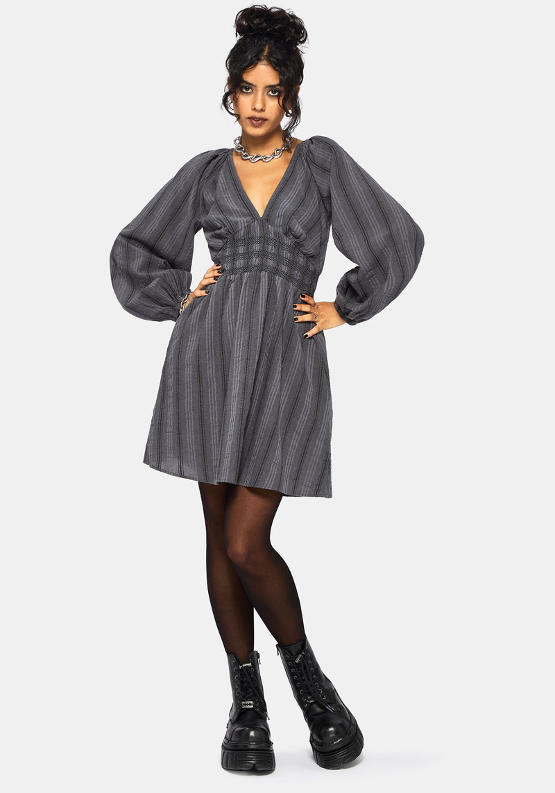 Grove Cotton Blend Stripe Smock Mini Dress