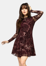 Loveday Paisley Printed Godet Mini Dress