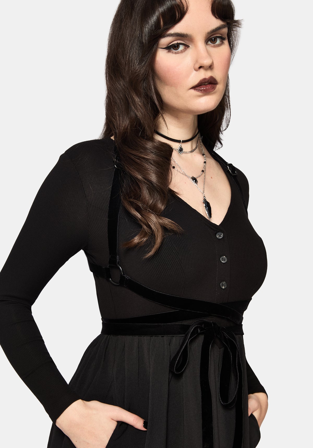 Torrent Button Up Midi Dress