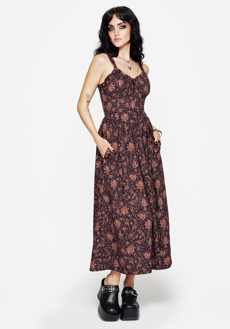 Skye Shirred Back Midaxi Dress