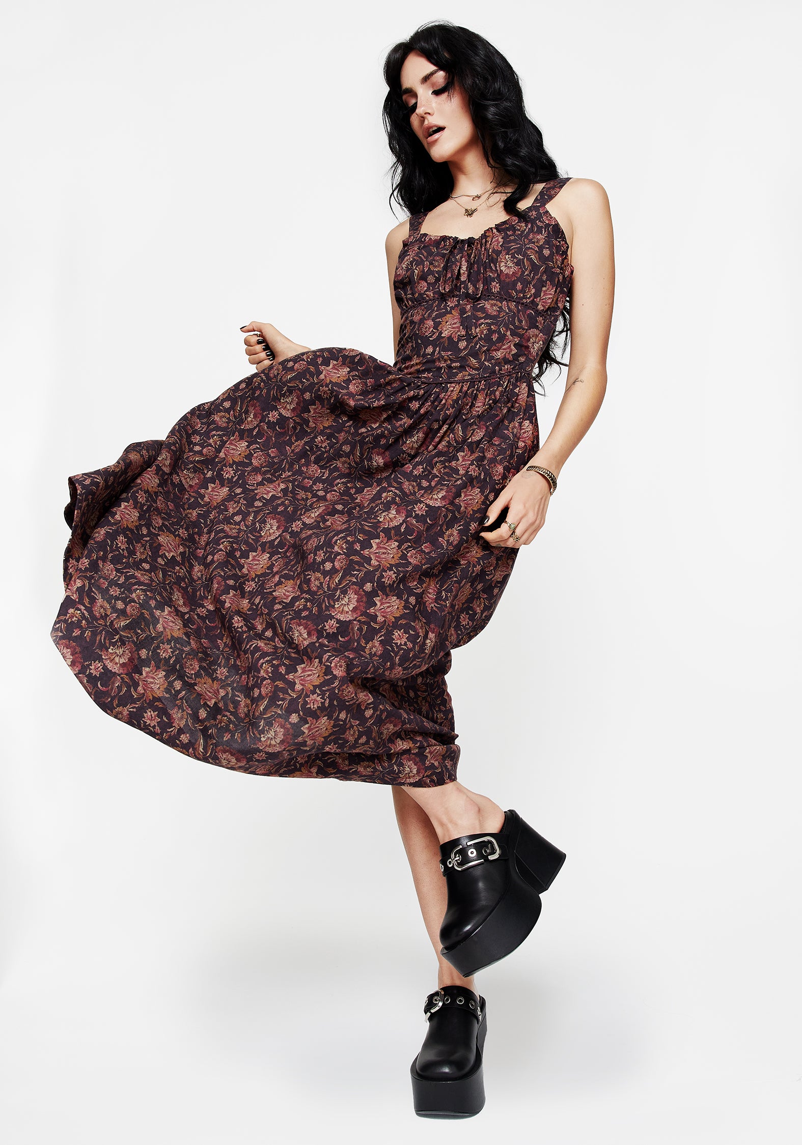 Skye Shirred Back Midaxi Dress