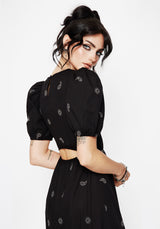 Dawn Sun Embroidered Tiered Maxi Dress