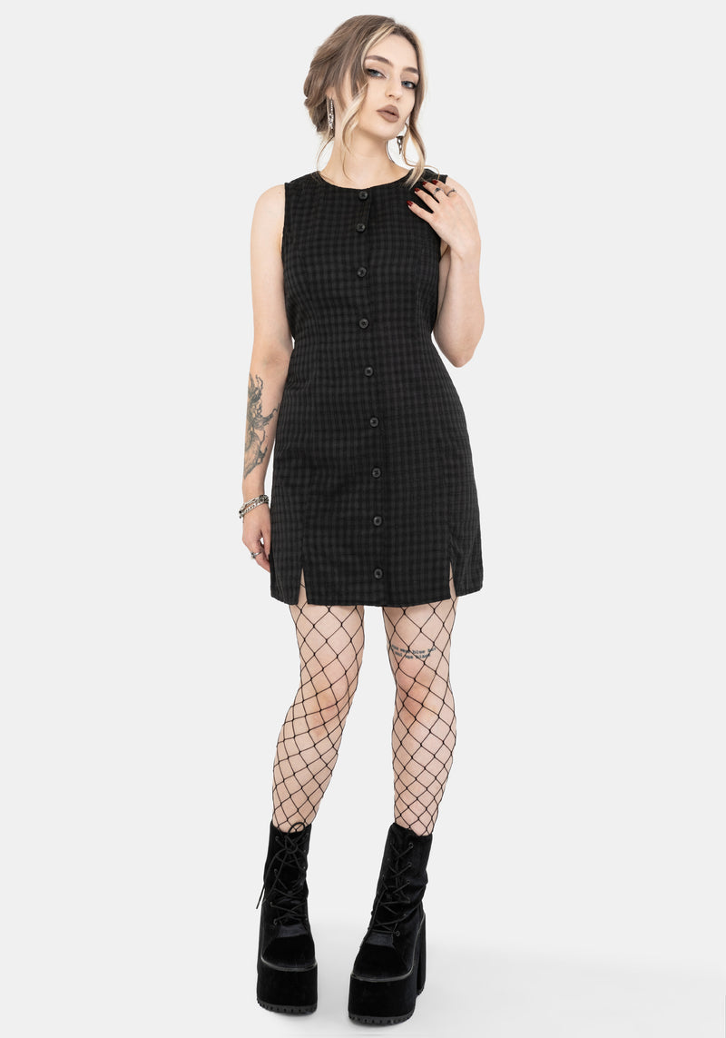 Ziggy Check Button Up Mini Dress