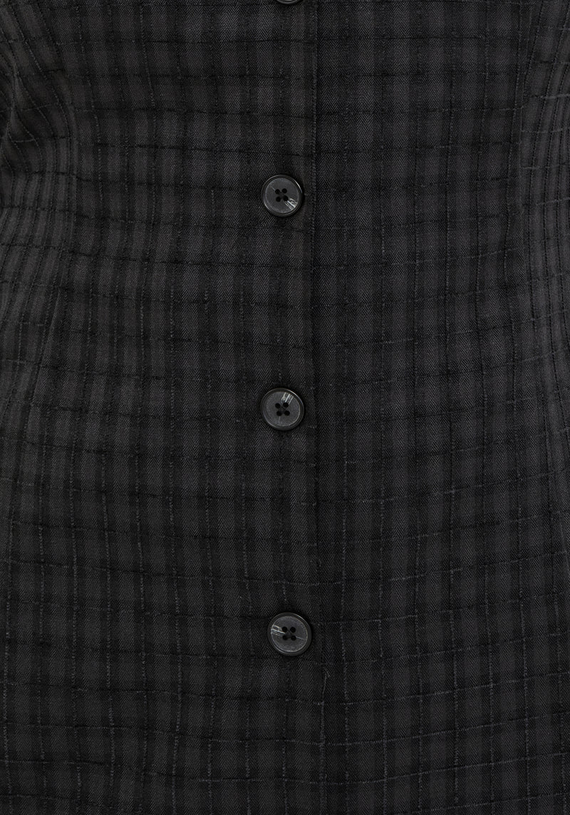 Ziggy Check Button Up Mini Dress